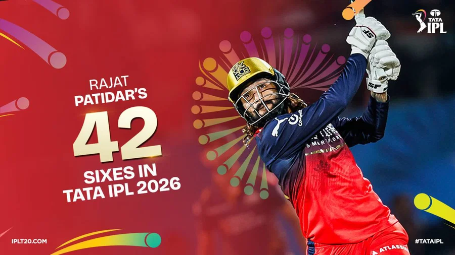 All 42 sixes by Rajat Patidar in TATA IPL 2026
